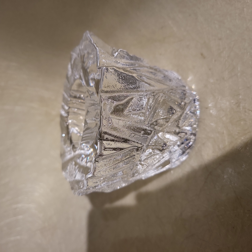 Orrefors Kosta Boda Crystal Iceberg Votive Candle Holder